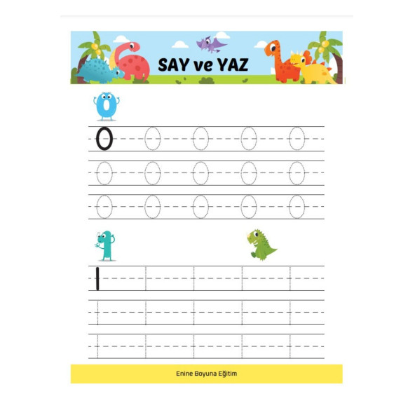 Sevimli Dinom Matematik YAZ-SİL Kitabı - Resim 2