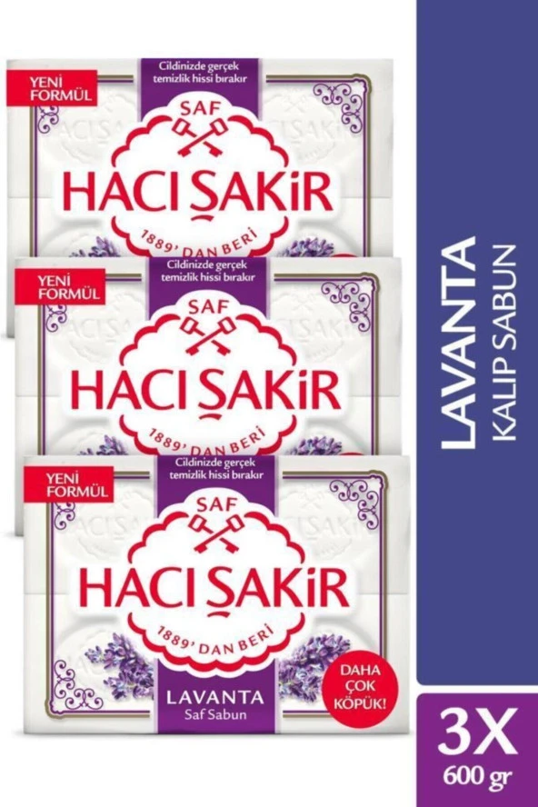 Lavanta Geleneksel Saf Kalıp Sabun 4x150 gr X3 Adet