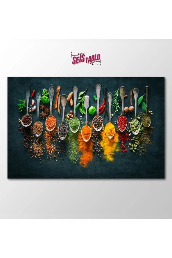 Mutfak Baharatlar Dekoratif Kanvas Tablo (50x70 Ölçü)