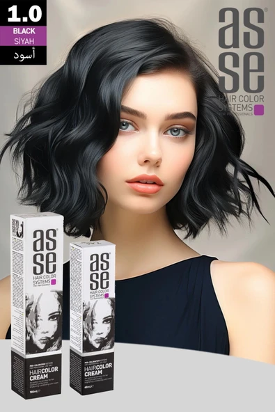 Asse Hair Color Systems Saç Boyası No:1 Siyah - Resim 3