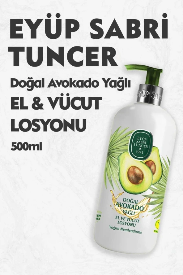 Doğal Avokado Yağlı El Ve Vücut Losyonu 500 Ml