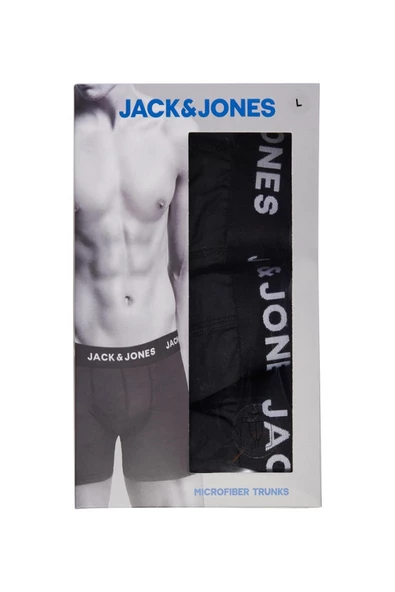 Jack Jones Black Mıcrofıbre 3 L ü Paket Erkek Boxer 12182421 - 2