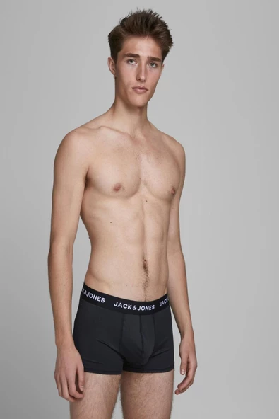 Jack Jones Black Mıcrofıbre 3 L ü Paket Erkek Boxer 12182421 - 5