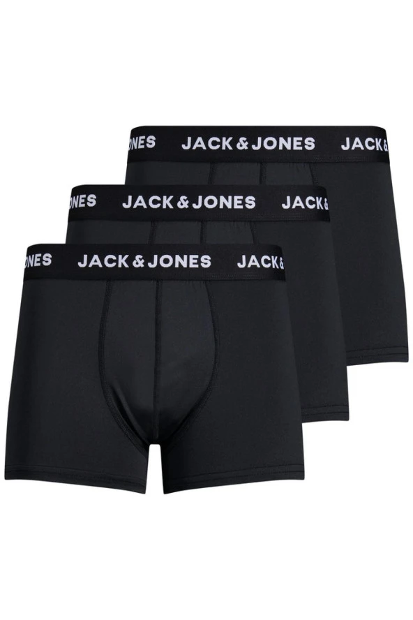 Jack Jones Black Mıcrofıbre 3 L ü Paket Erkek Boxer 12182421