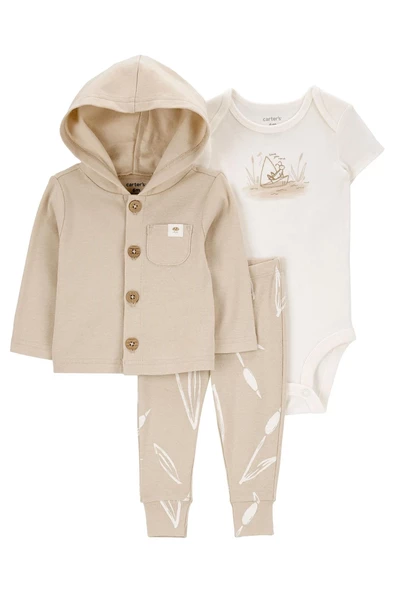 Carter's Layette Bebek 3'Lü Hırkalı Set 1P603610 Karışık Renkli