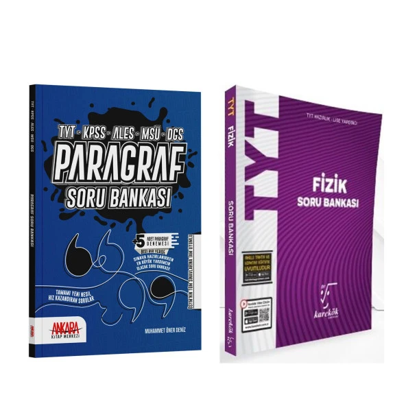 Karekök TYT Fizik ve AKM Paragraf Soru Bankası Seti 2 Kitap