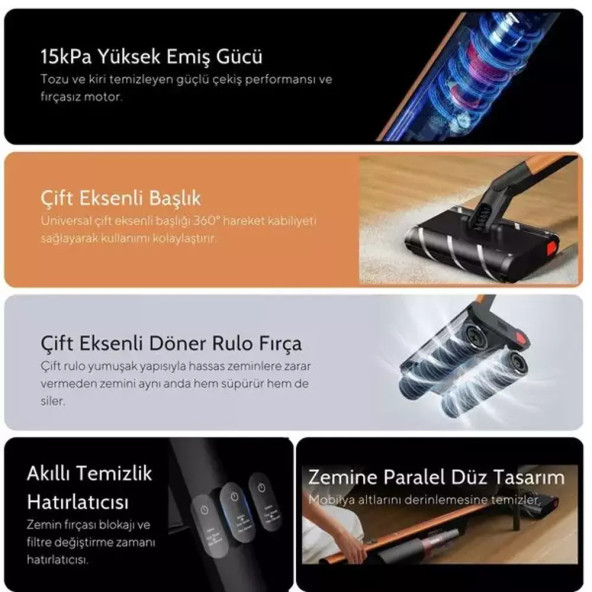 Deerma VC31 14.4 V Dikey Şarjlı Süpürge - 5