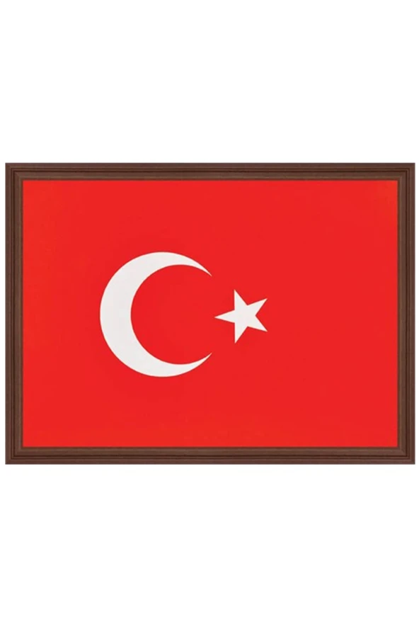 Türk Bayrağı 25X35 Mdf Çerçeveli