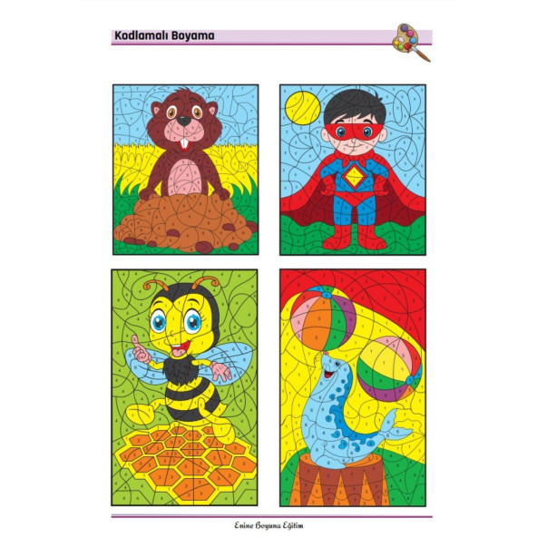 Herkes İçin Sayılarla Boyama Kitap Seti (2 Spiralli Kitap) - 6