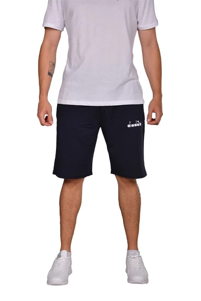 Diadora Mesa - Pamuklu Lacivert Spor Şort - DIADORAMESA - 3