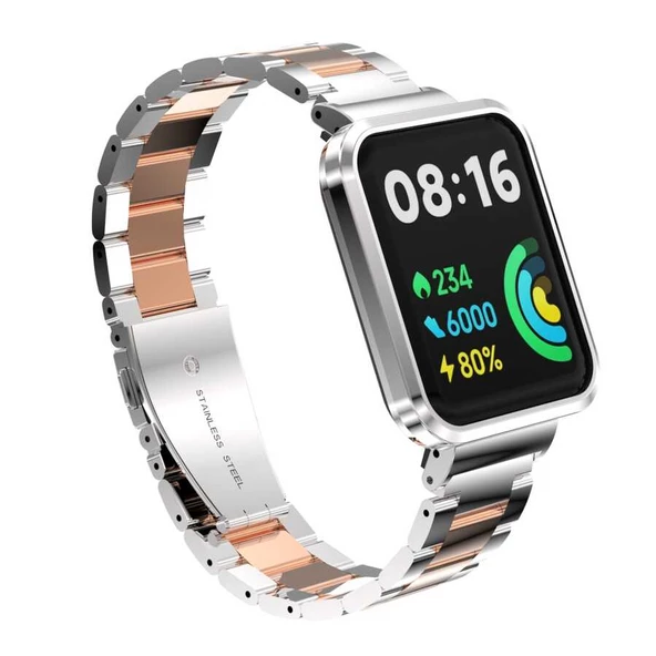 Xiaomi Redmi Watch 2 Lite Kordon Kasalı Metal Kordon - 11