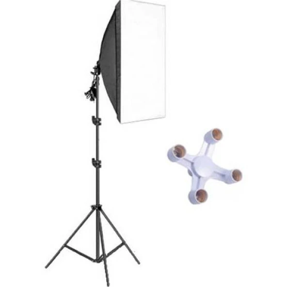 Rabsev Softbox 50x70cm 4 Duylu Sürekli Işık Ürün Video Fotoğraf Çekimleri