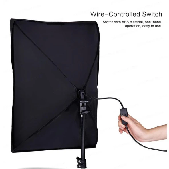 Rabsev Softbox 50x70cm Tek Duylu Sürekli Işık Youtube Video Ve Fotoğraf Çekimi 2'li Set - 2