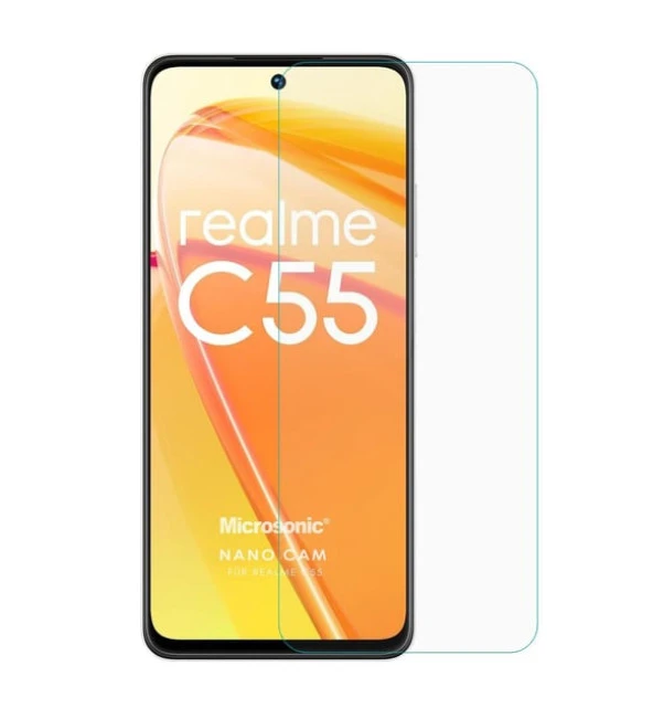 Realme C55 Kırılmaz Cam Ekran Koruyucu Temperli Cam