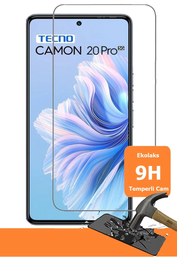 Tecno Camon 20 Pro 5G Kırılmaz Cam Ekran Koruyucu Temperli Cam