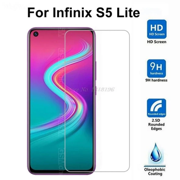infinix S5 Lite Kırılmaz Cam Ekran Koruyucu Temperli Cam ürün görseli 1