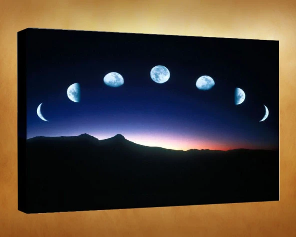 Kanvas Tablo - Doğa Resimleri - Ayın Evreleri DR28