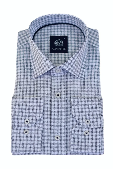 Erkek Klasik Uzun Kol Ekose Gömlek BGL-ST03507 - Resim 9