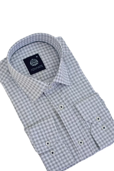 Erkek Klasik Uzun Kol Ekose Gömlek BGL-ST03507 - Resim 6