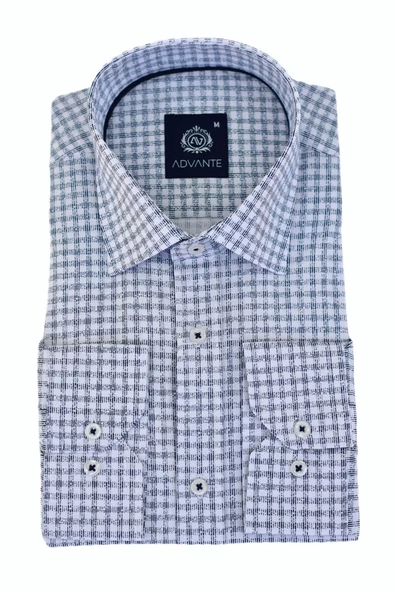 Erkek Klasik Uzun Kol Ekose Gömlek BGL-ST03507 ürün görseli