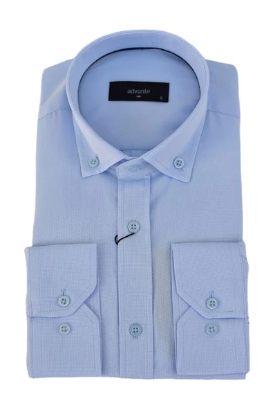 Erkek Klasik Uzun Kol Gömlek Armürlü BGL-ST03501 - Resim 4