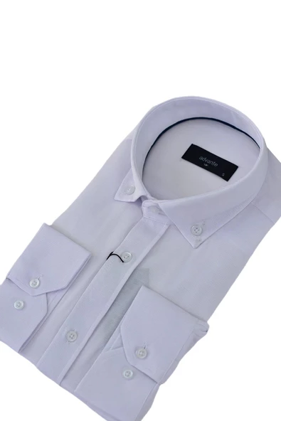 Erkek Klasik Uzun Kol Gömlek Armürlü BGL-ST03501 - Resim 11