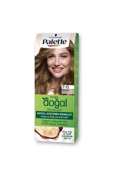 Palette 7-0 Kumral Kalıcı Doğal Renkler Saç Boyası