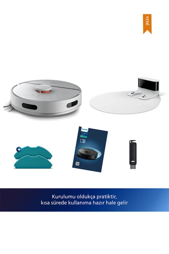 Philips XU3000/02 HomeRun 3000 Serisi Aqua Beyaz Akıllı Robot Süpürge - 4