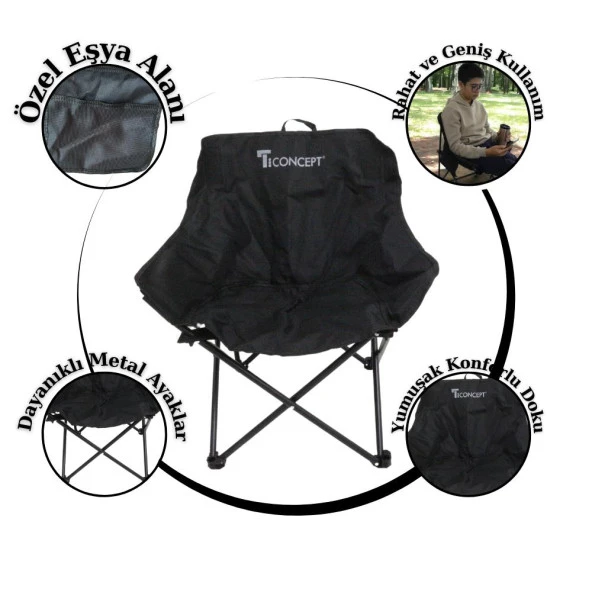 Kamp Sandalye Orta SH-F110123-33 SİYAH