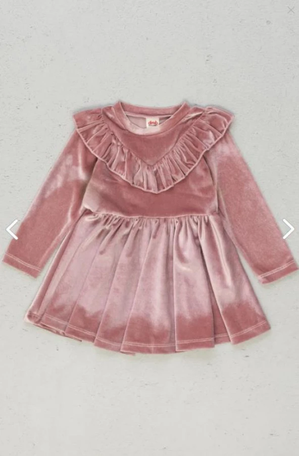 Kız Çocuk Kadife Elbise 9670-p