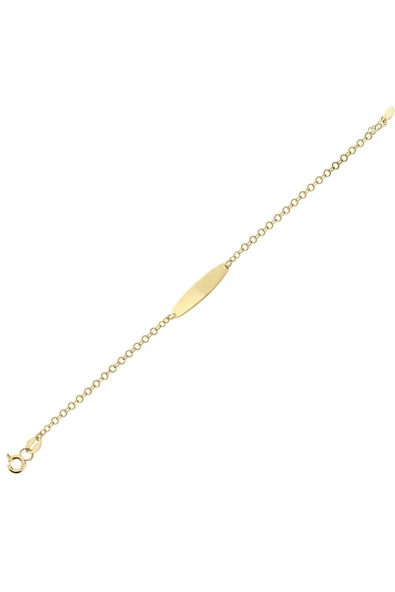 Sade Altın Çocuk Künye İsim Yazılabilir ürün görseli 1