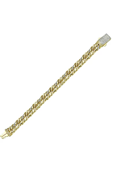 Kutu Kilitli Gurmet Taşlı Altın Bileklik ürün görseli 1