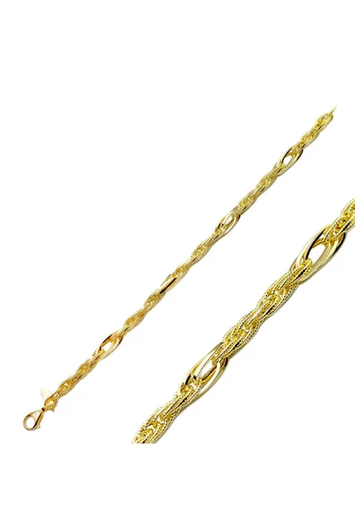 Çok Geçişli Hallow Altın Bileklik ürün görseli 1