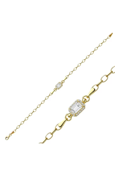 Baget Zincirli Altın Bileklik ürün görseli 1