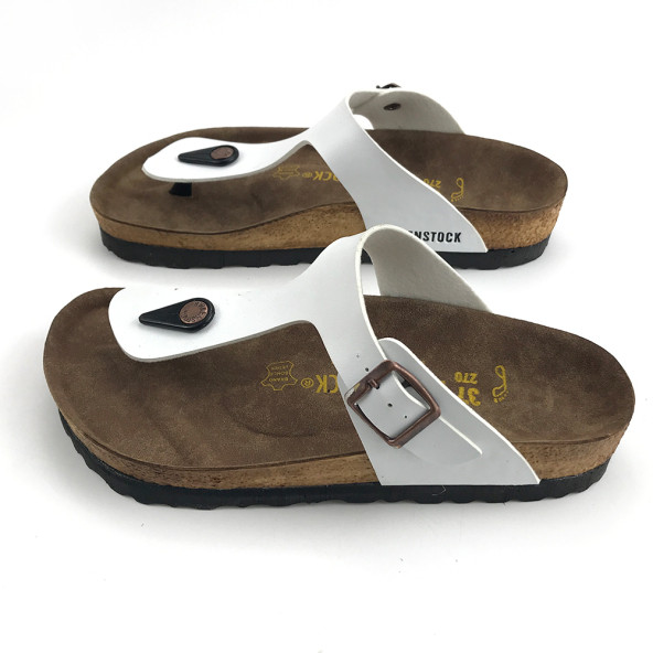 Yeni Sezon Birkenstock Parmak Arası Terlik Beyaz Renk - 3