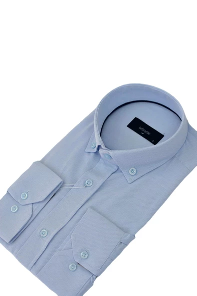 Erkek Klasik Uzun Kol Gömlek Petek BGL-ST03502 - Resim 12