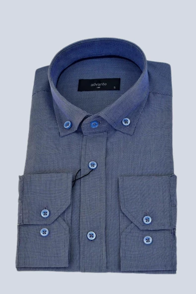 Erkek Klasik Uzun Kol Gömlek Petek BGL-ST03502 - Resim 3