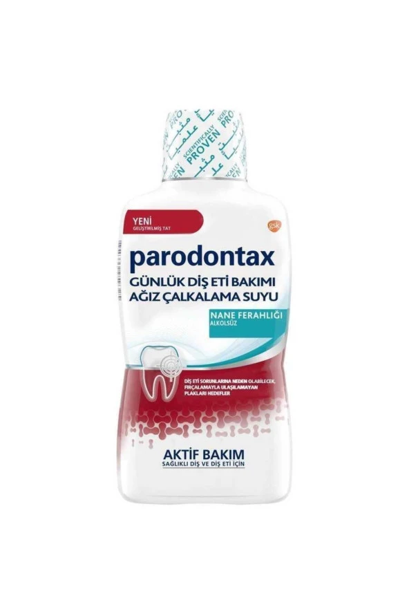 PARODONTAX Günlük Diş Eti Bakım Ağız Çalkalama Suyu Nane 500 Ml