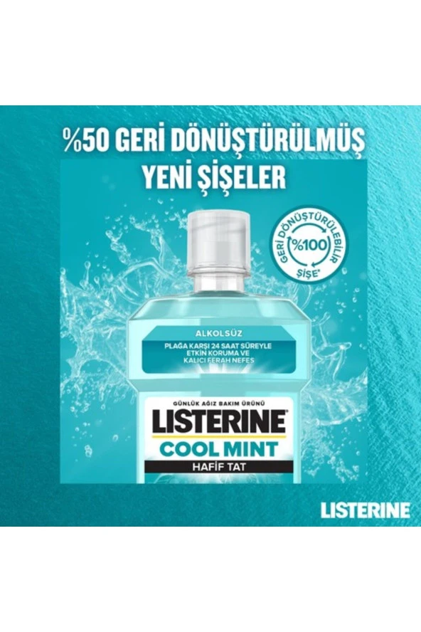 LİSTERİNE Cool Mint Hafif Tat Alkolsüz Ağız Bakım Suyu 500 Ml - 4