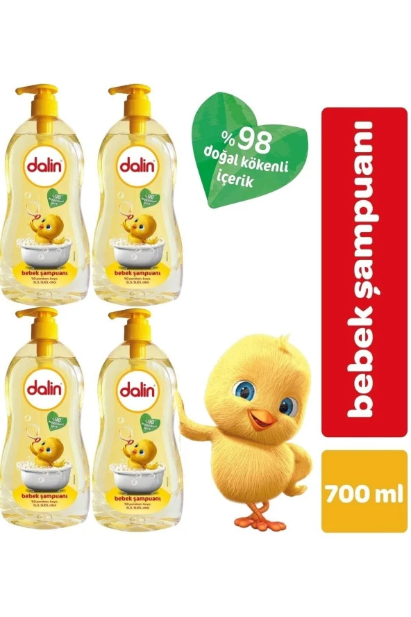 DALİN Bebek Şampuanı Klasik 700Ml Pompalı (4 Lü Set)