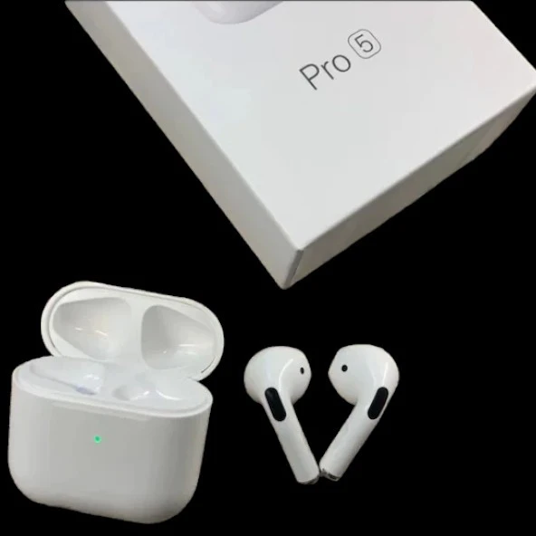 Pro 5 Airpods Bluetooth 5.0 Kablosuz Kulak İçi Kulaklık Ios ve Android Uyumlu HD Ses Kalitesi-Beyaz - 2