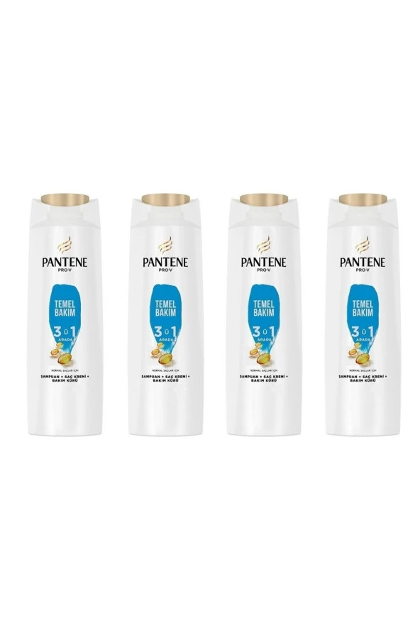 PANTENE Temel Bakım 3'Ü1 Arada Şampuan 350 Ml 8006540477007 (4 Adet)