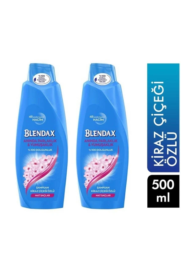 BLENDAX Şampuan 500 Ml Kiraz Çiçeği Özlü 8690572798355 (2 Adet)