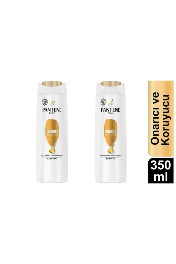 PANTENE Onarıcı Ve Koruyucu Şampuan 350 Ml 8006540476574 (2 Adet)