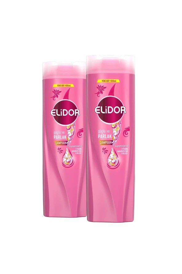 ELİDOR Superblend Saç Bakım Şampuanı Güçlü Ve Parlak E Vitamini Makademya Yağı Kolajen 400 Ml X2 - 6