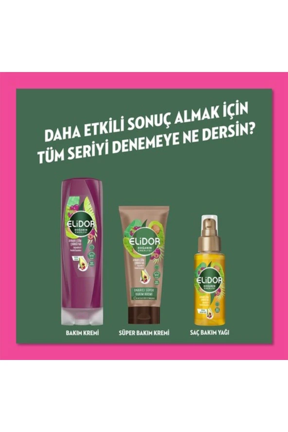 ELİDOR Doğanın Enerjisi Saç Bakım Şampuanı Avokado Ve Üzüm Çekirdeği Yağı Güçlendirici & Parlaklık K - 6