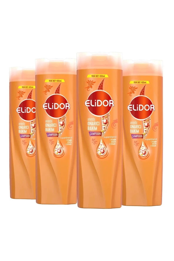 ELİDOR Anında Onarıcı Bakım Superblend Şampuan 400 Ml X 4 Adet