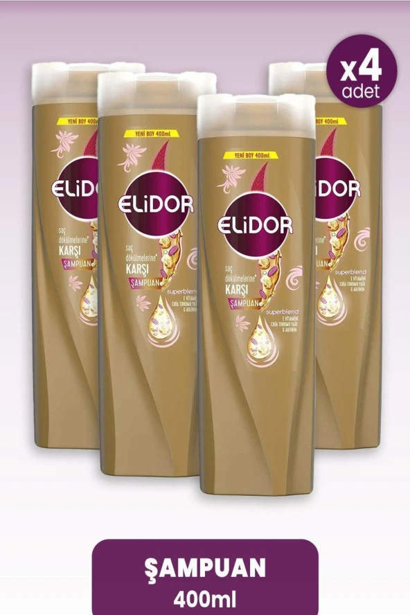 ELİDOR Superblend Şampuan Saç Dökülmelerine Karşı 400 Ml X 4 Adet