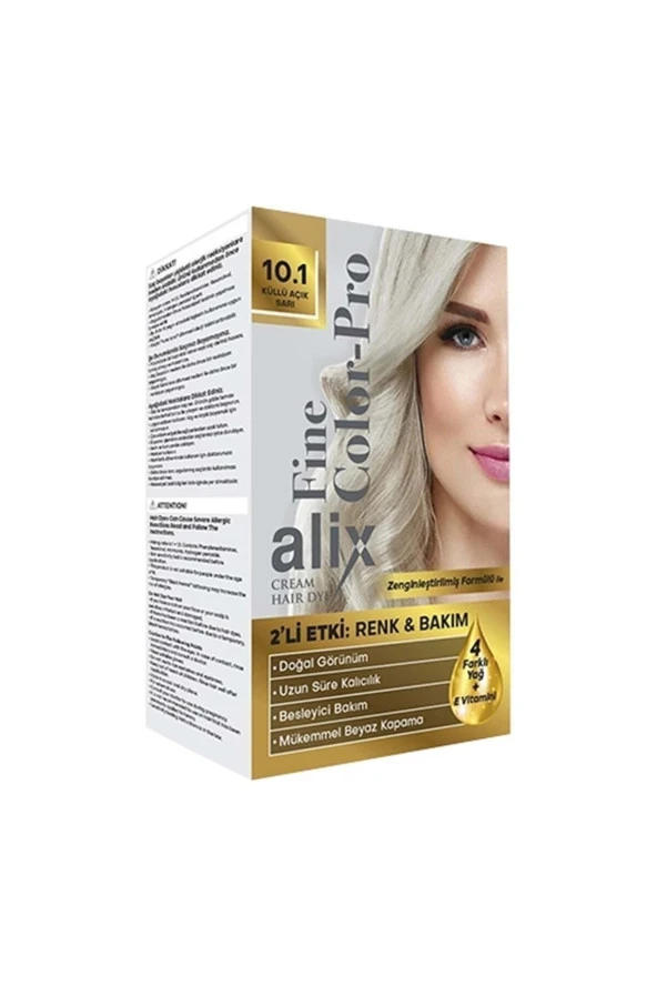 ALİX 50Ml Kit Saç Boyası 10.1 Küllü Açık Sarı