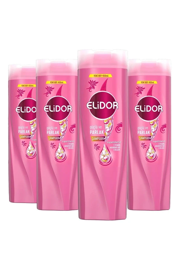 ELİDOR Güçlü Ve Parlak Superblend E Vitamini Şampuan 400 Ml X 4
